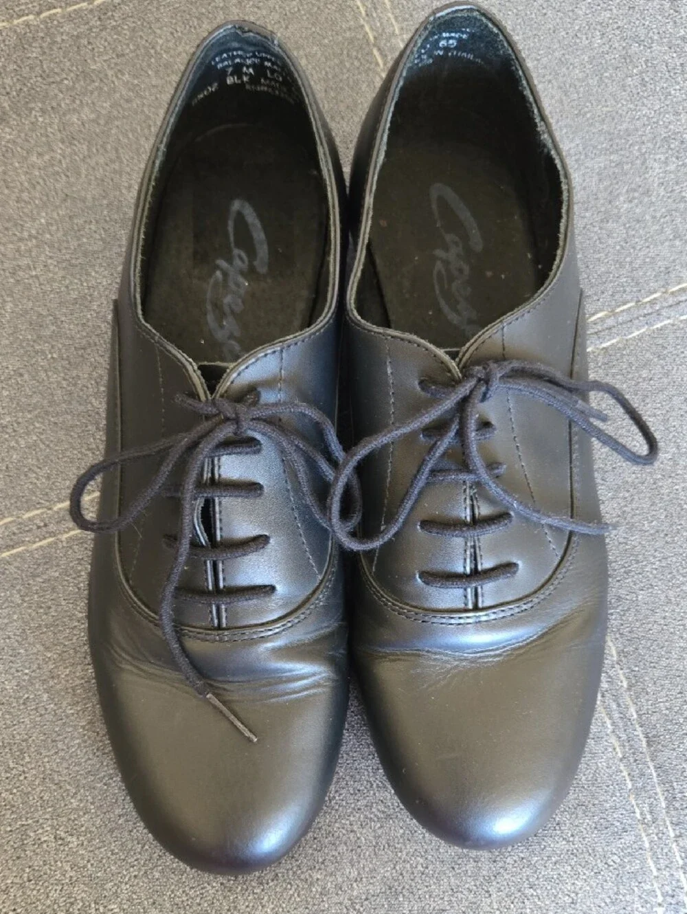 Capezio Leather Men's Ballroom Dance Shoes Black Lace-Up